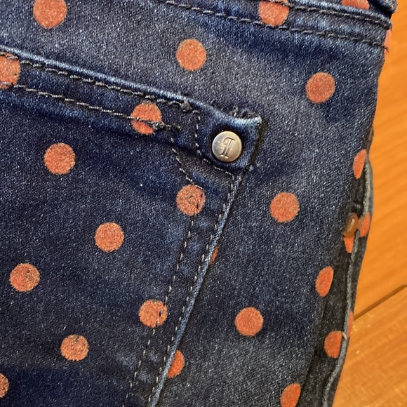 PILCRO 27 Denim Polka Dot Pencil Skirt - Picture 3 of 8